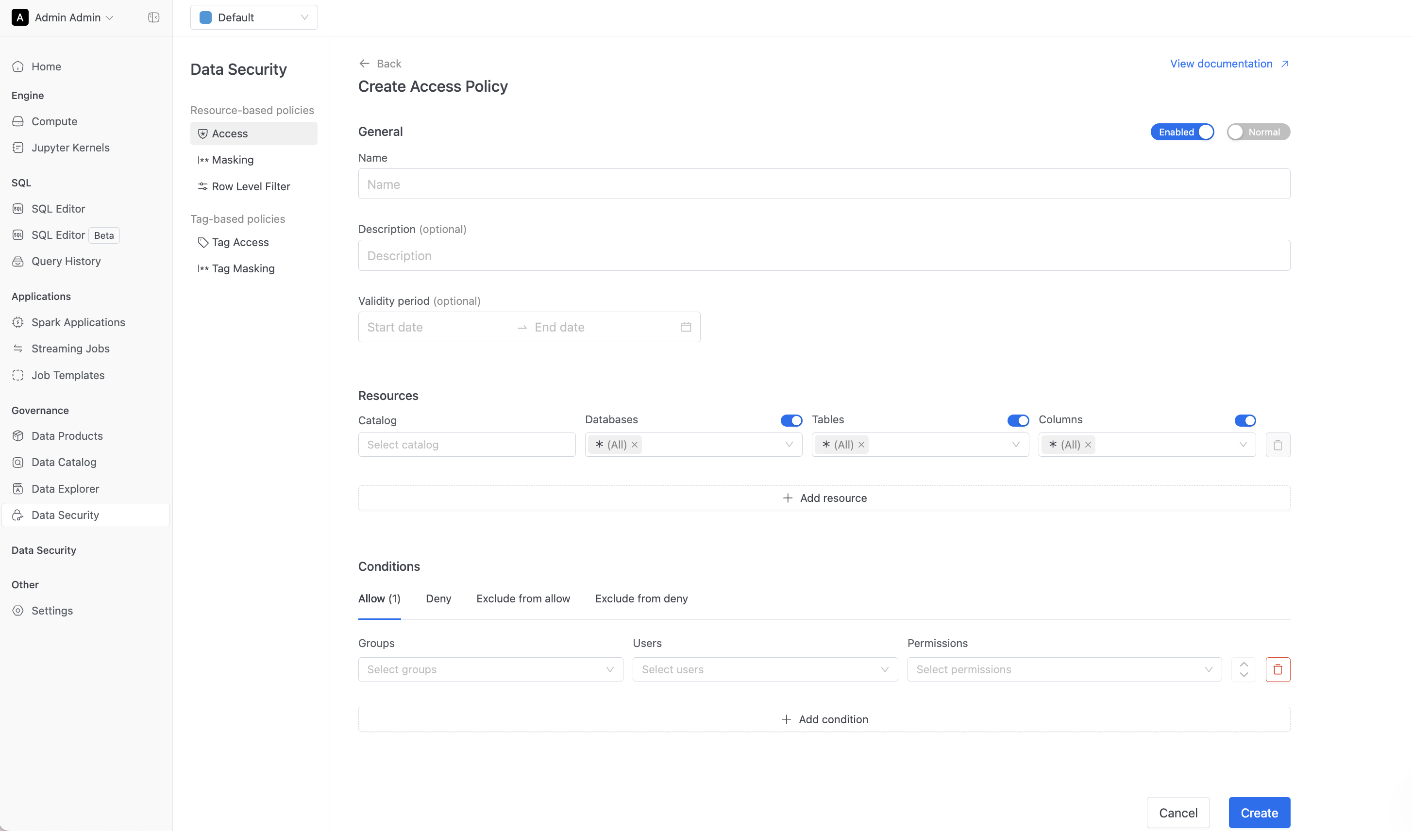 role-based access control (RBAC) enterprise | IOMETE