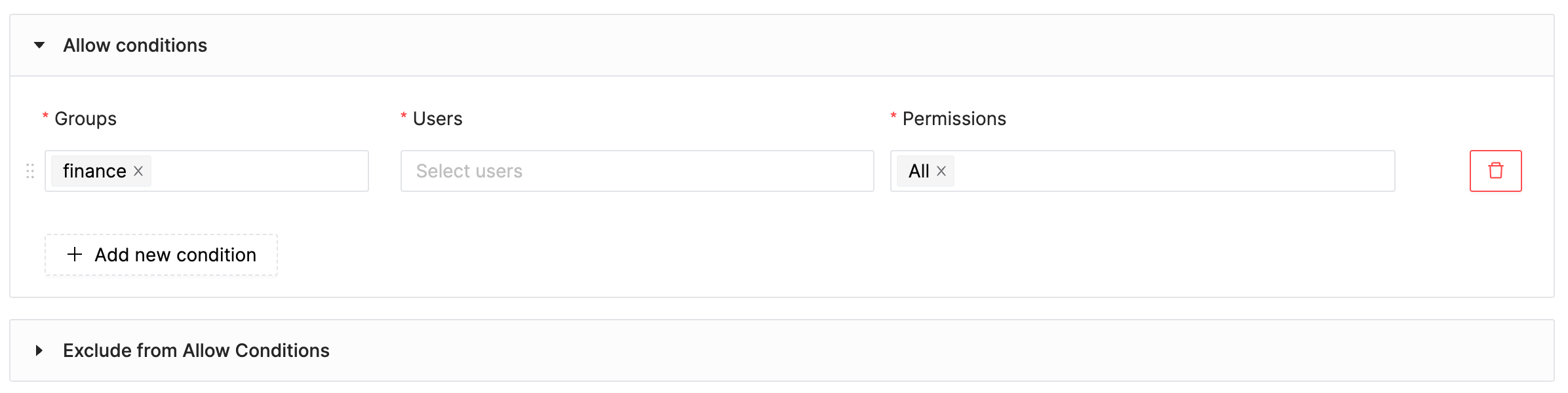 access policy conditions