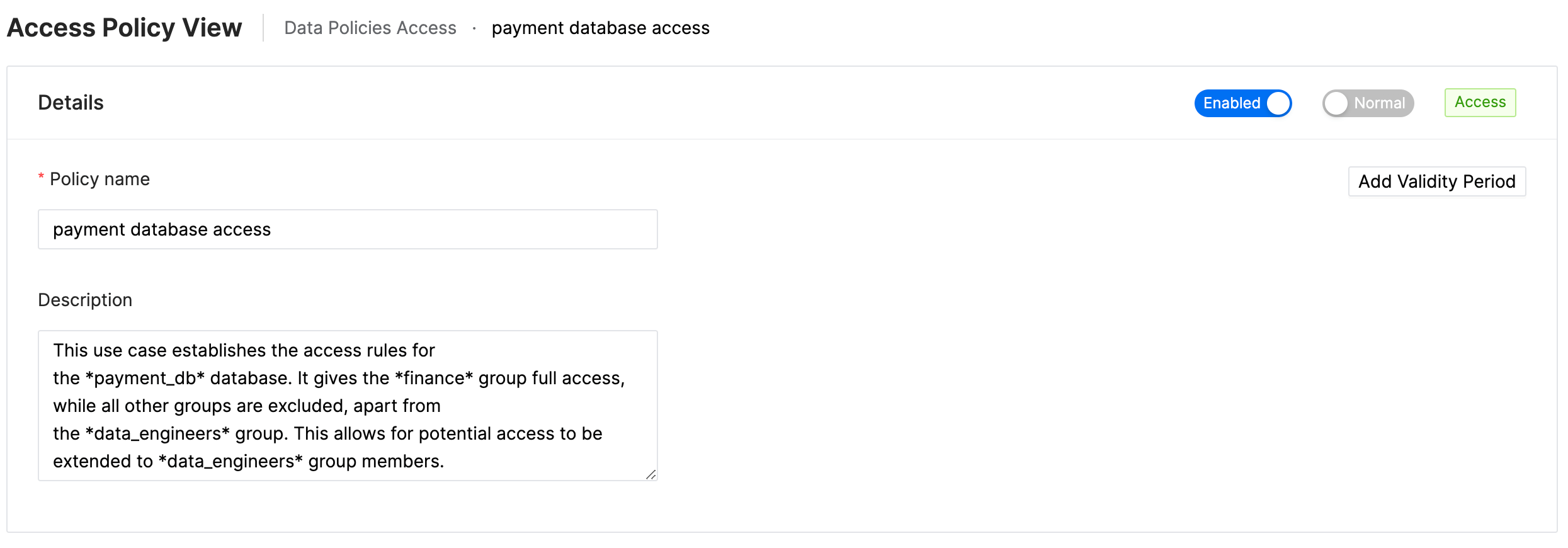 access policy-use-case