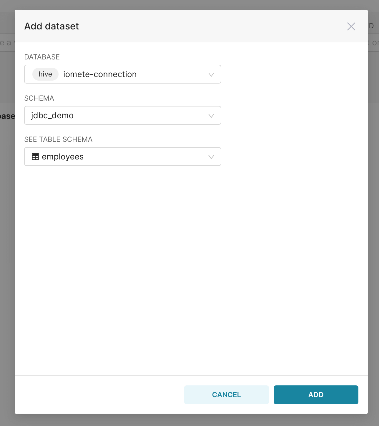 Superset Add Dataset | IOMETE