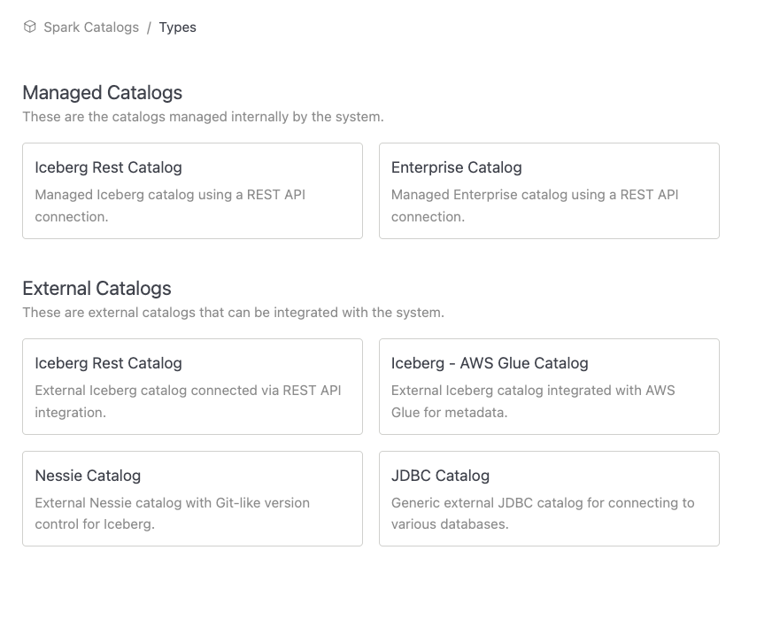 Spark Catalog create | IOMETE