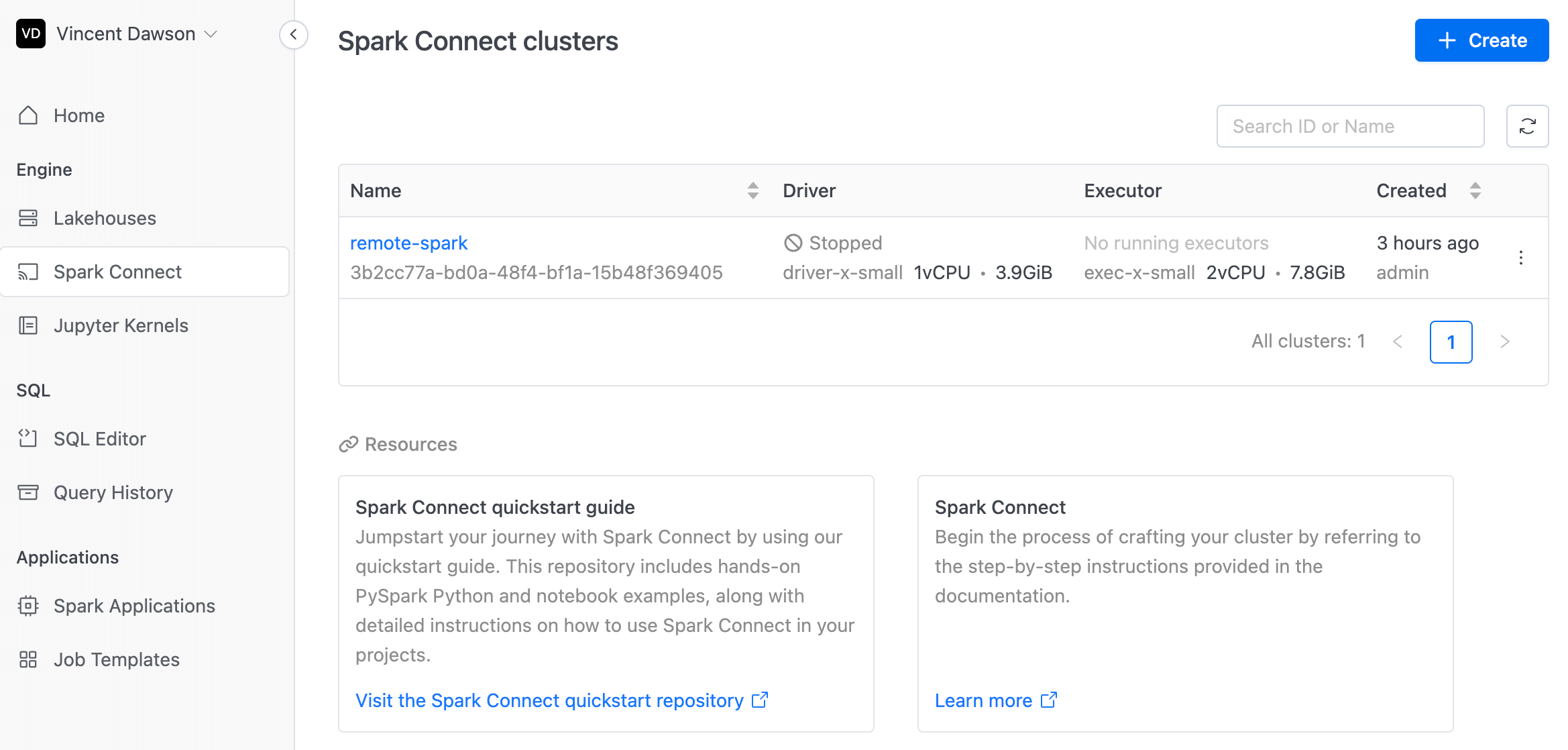 Spark Connect Clusters | IOMETE