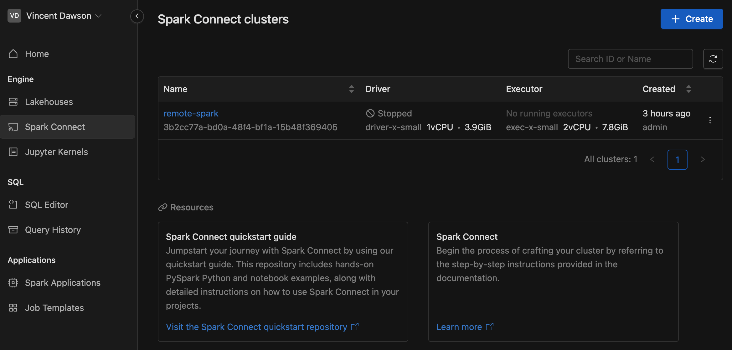 Spark Connect Clusters | IOMETE