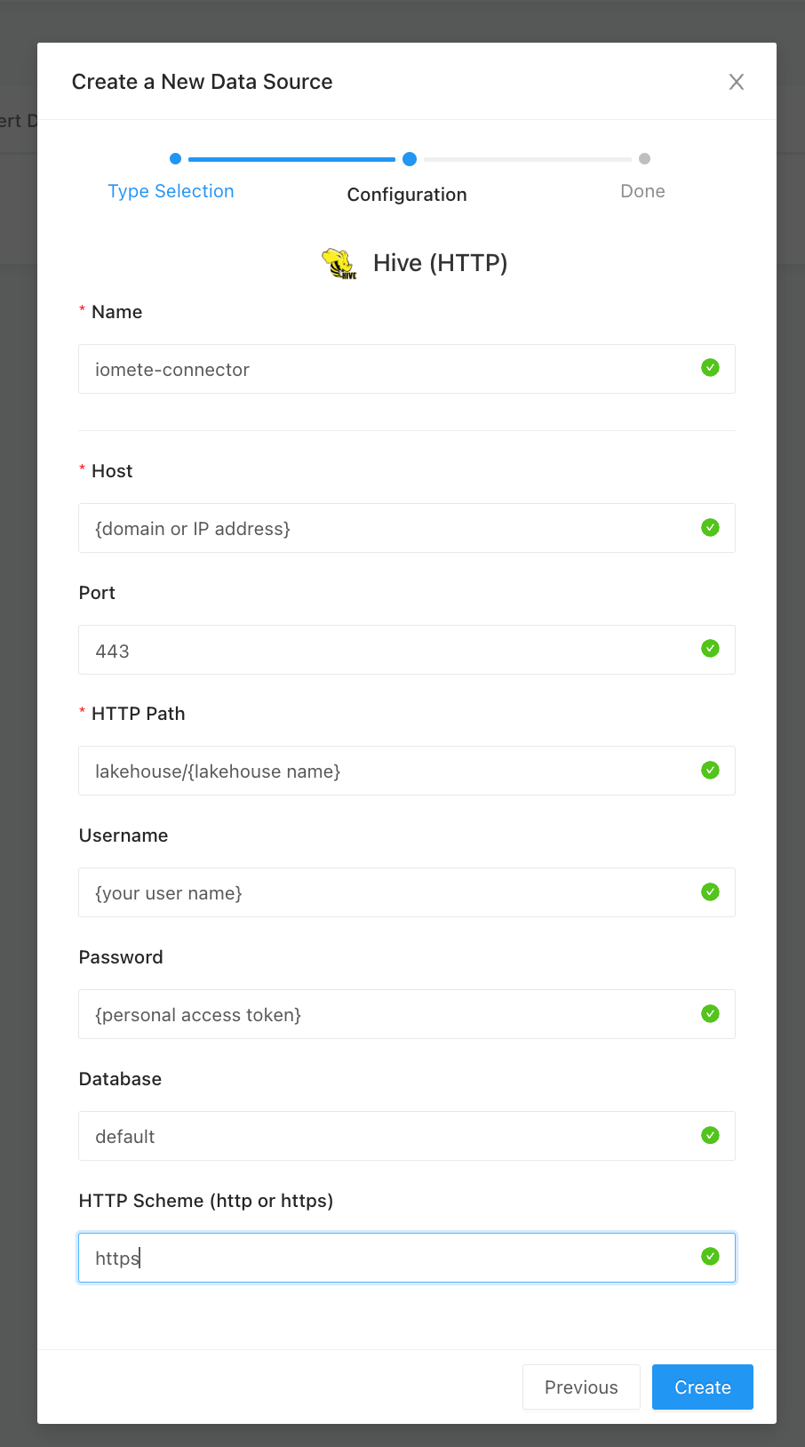 IOMETE data source configuration | IOMETE