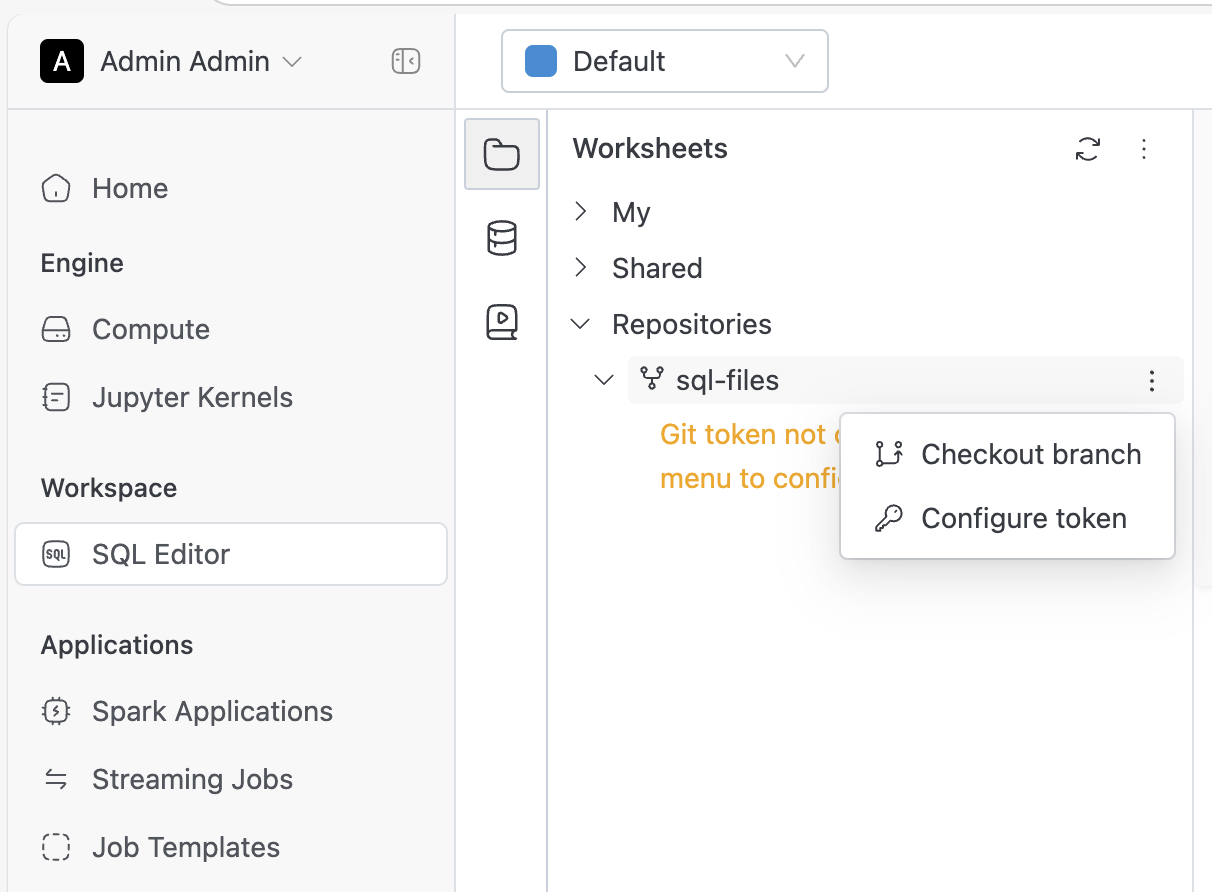 configure token | IOMETE