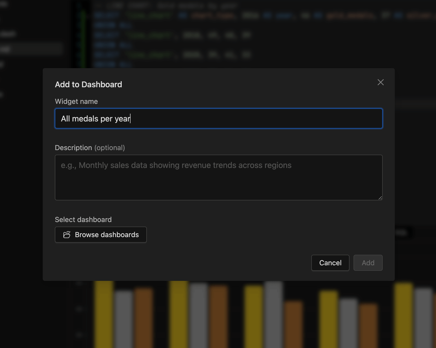 Select dashboard | IOMETE