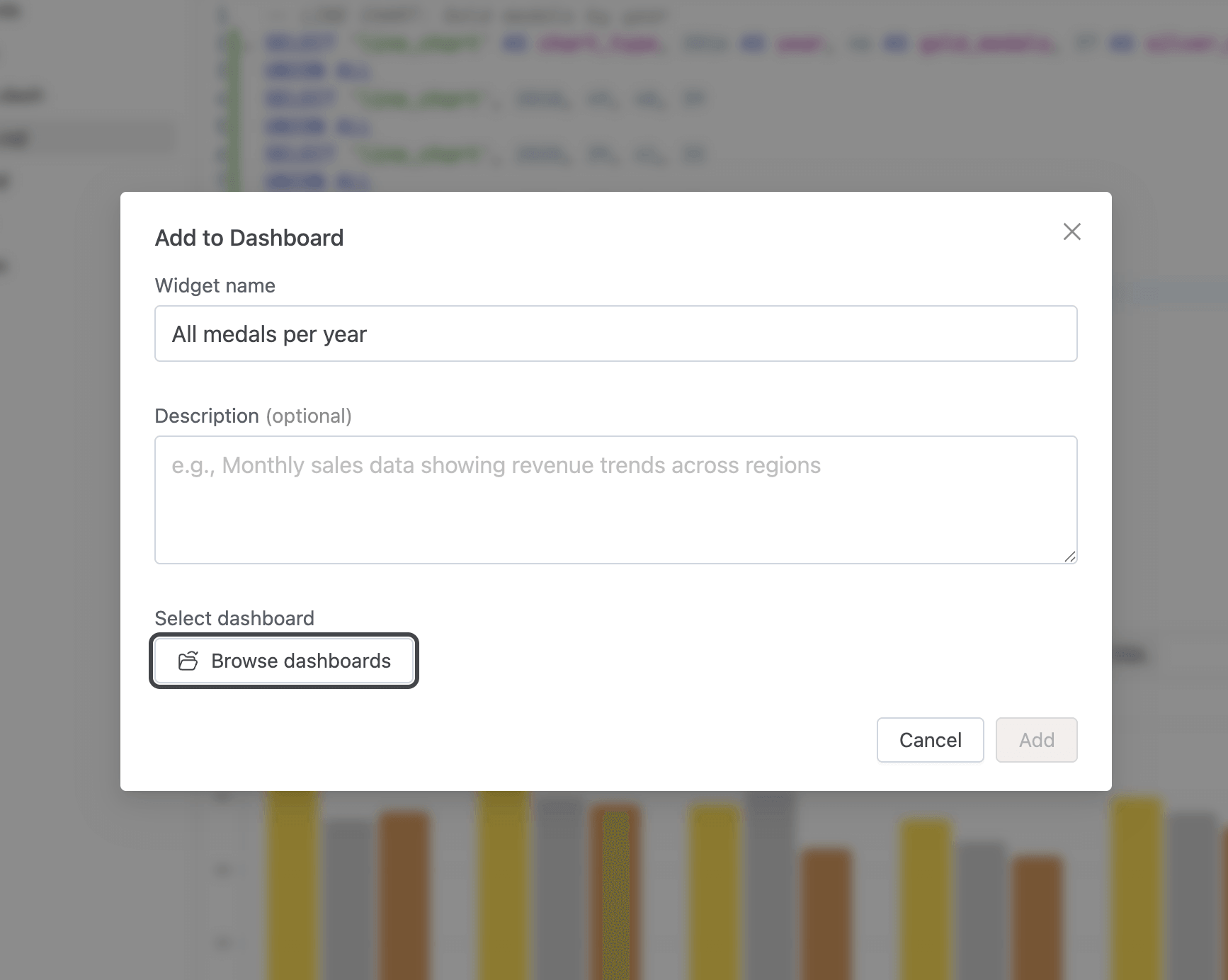 Select dashboard | IOMETE