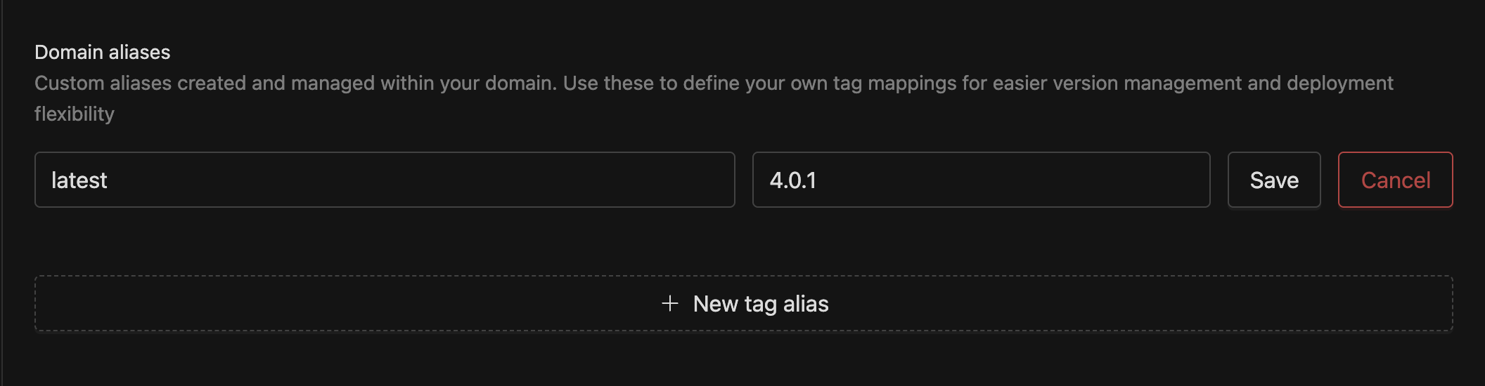 Add new tag alias | IOMETE