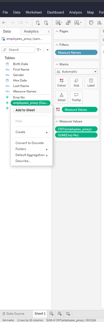 employees sheet tableau | IOMETE