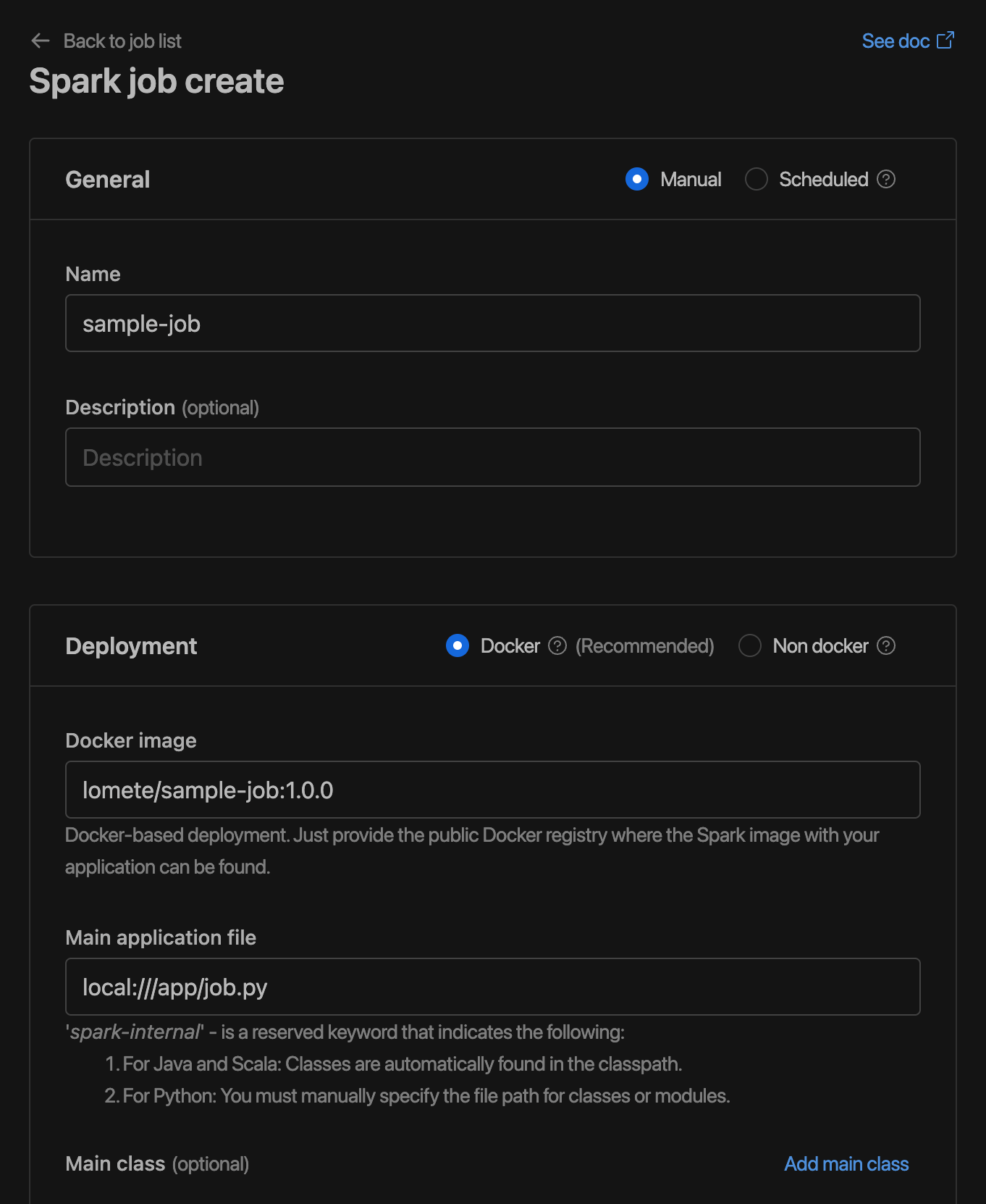 Create Spark Job | IOMETE