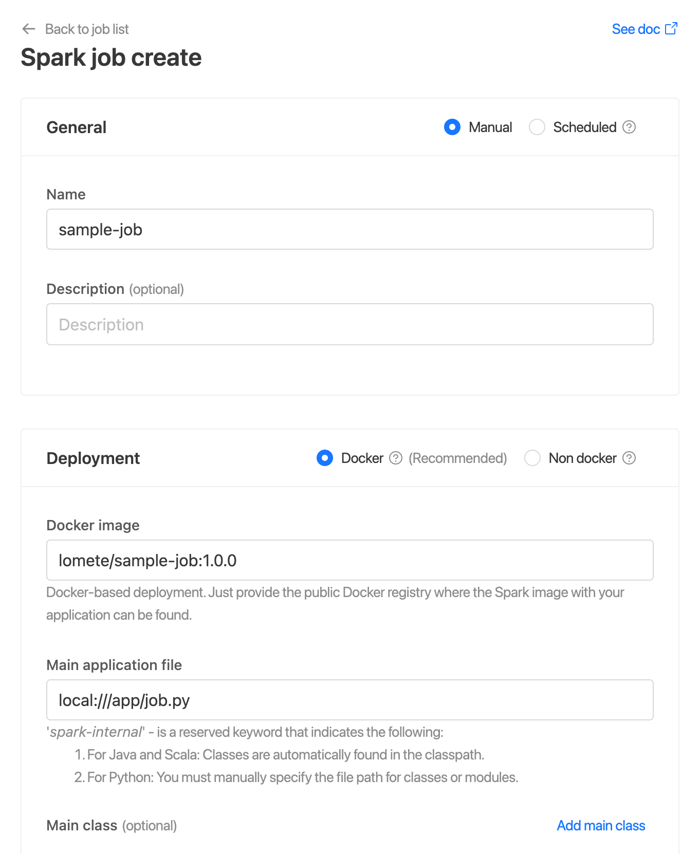 Create Spark Job | IOMETE