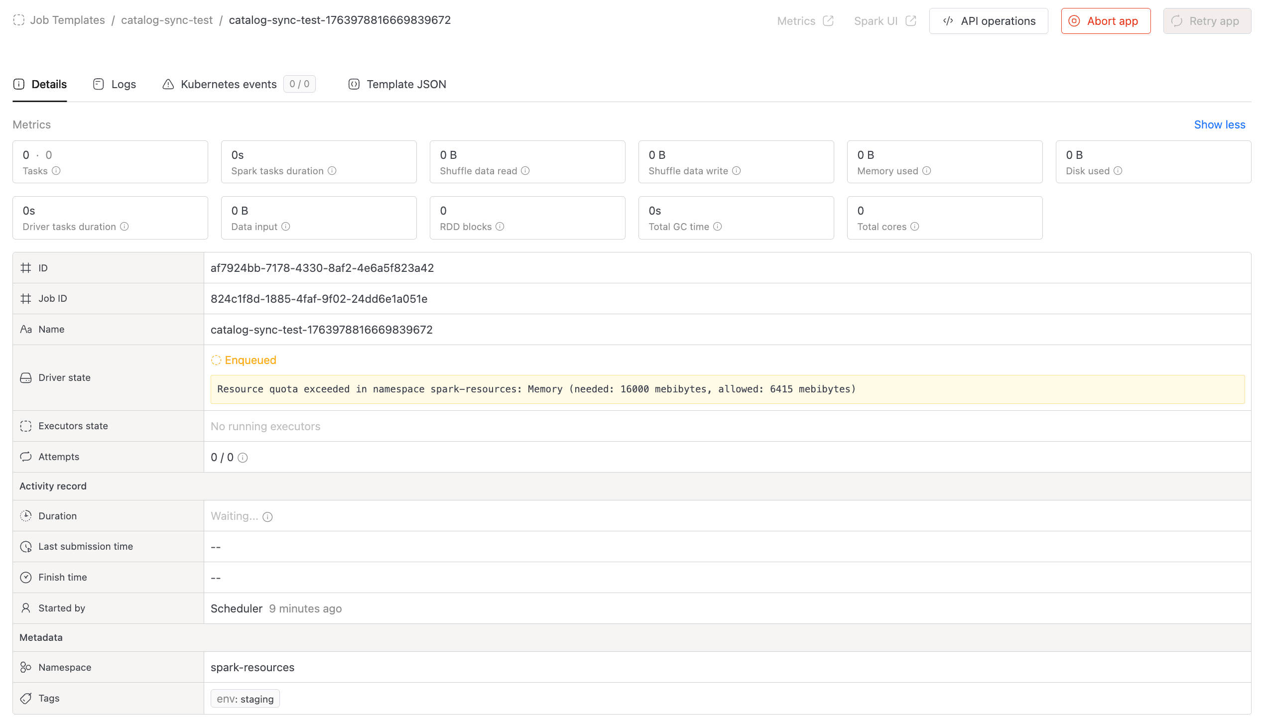 Job queue visibility | IOMETE