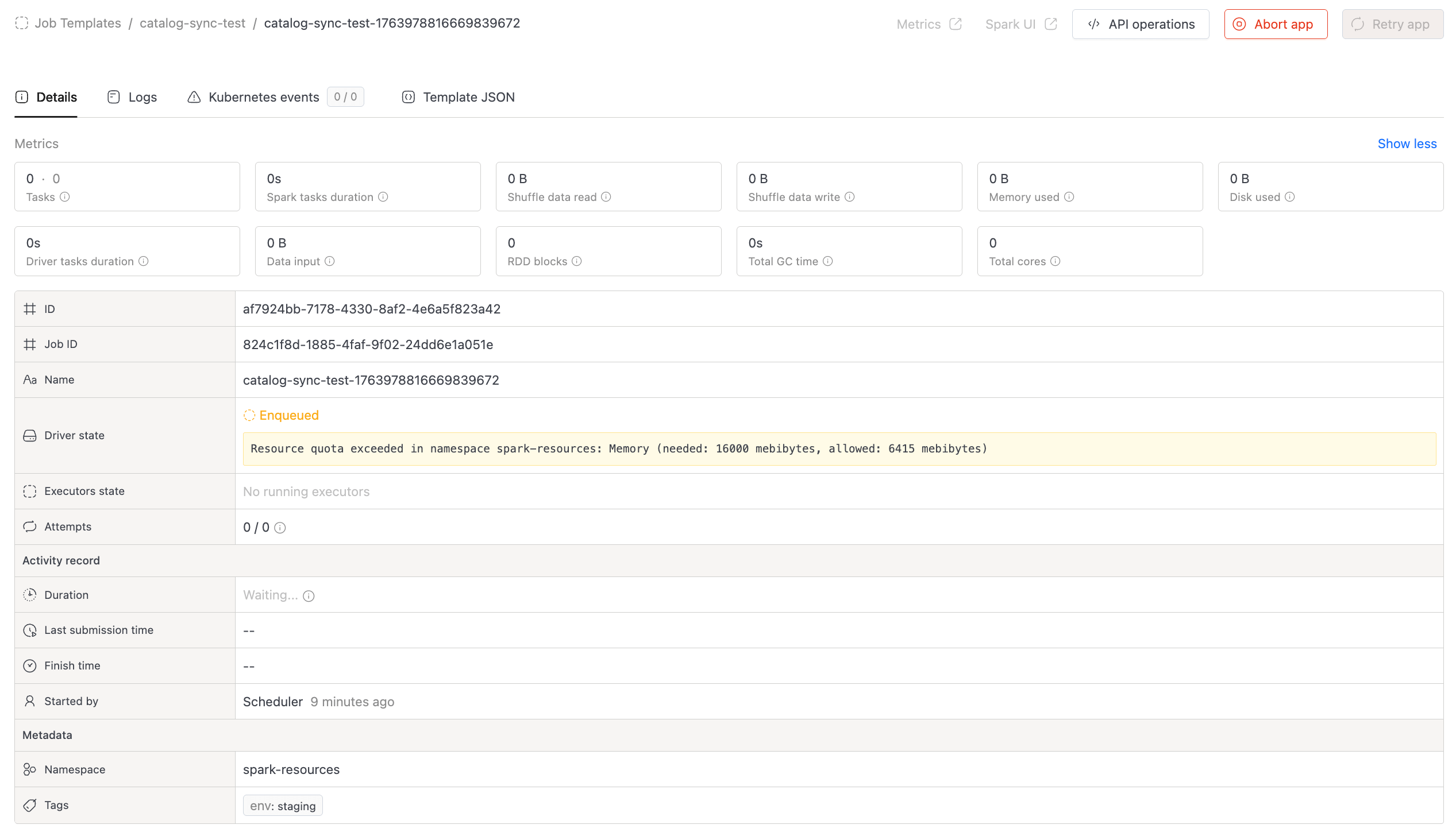 Job queue visibility | IOMETE