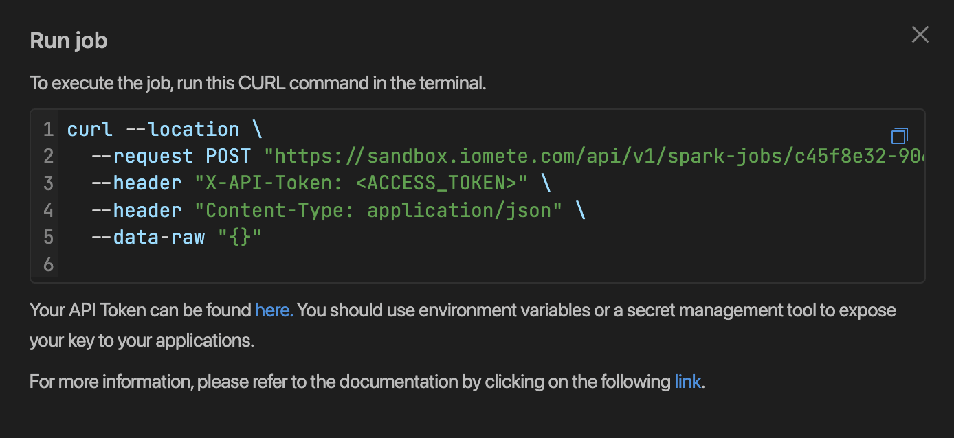 Run Spark Job with API | IOMETE