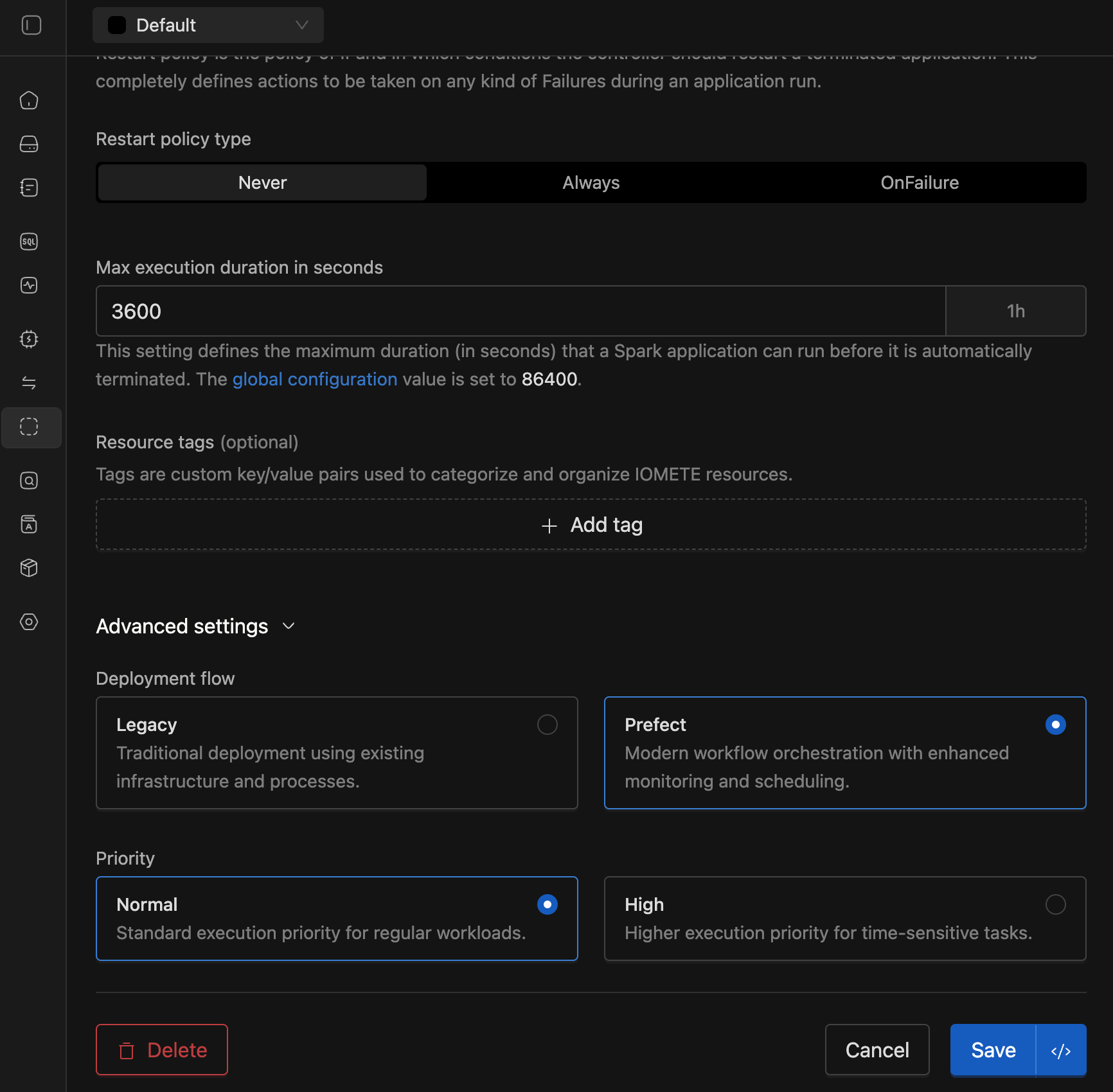 Job Update Page | IOMETE