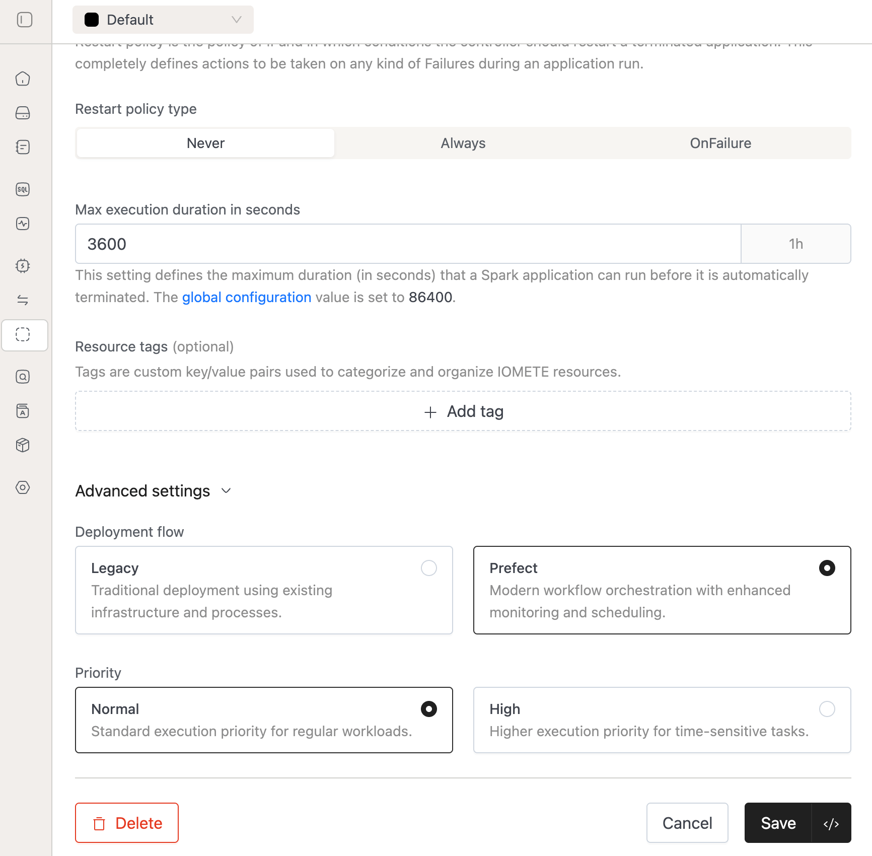 Job Update Page | IOMETE