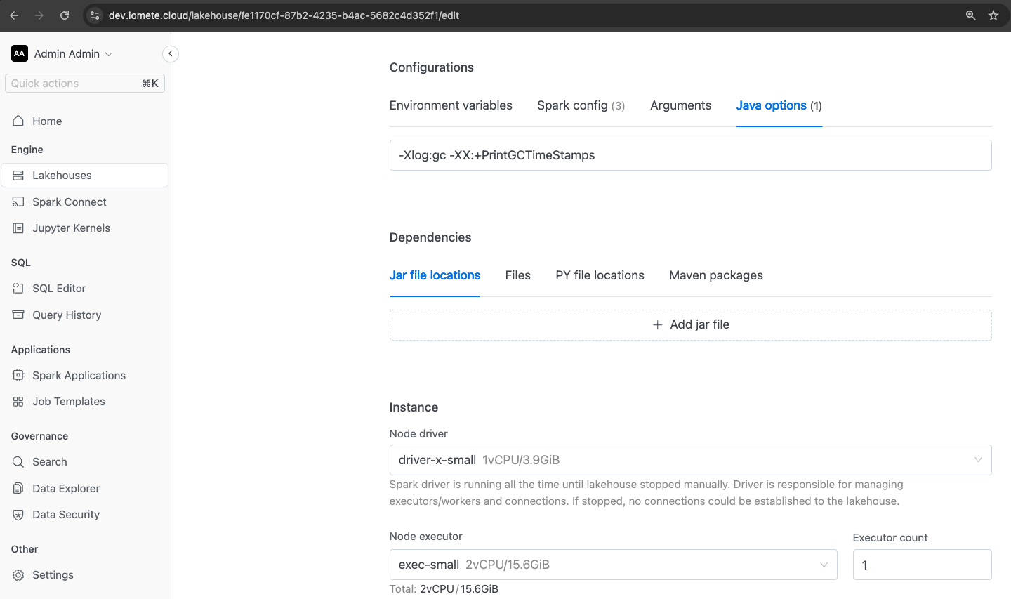 lakehouse configure_gc_log