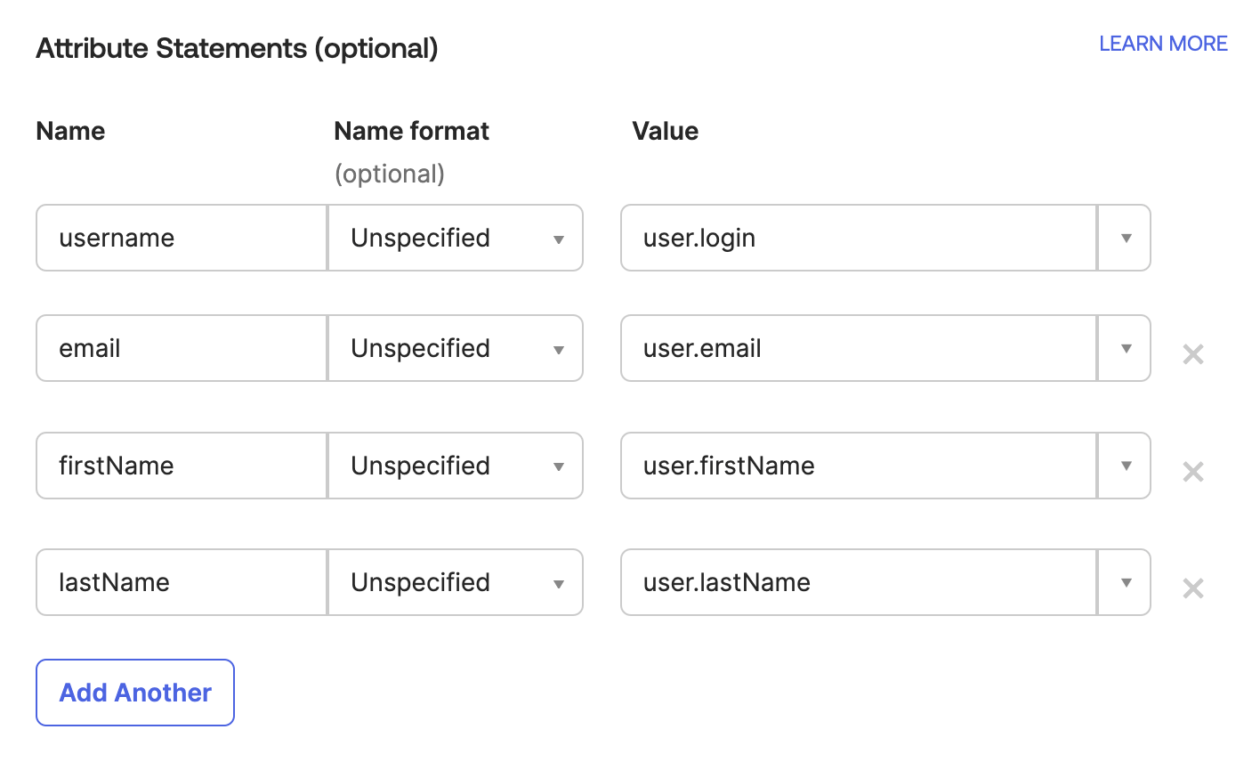 Configuring SAML attribute statements in Okta | IOMETE