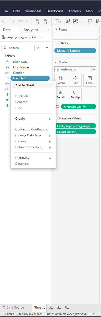 report to sheet Tableau | IOMETE