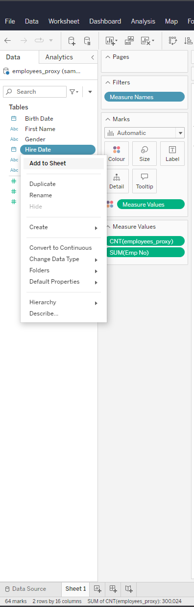 report to sheet Tableau | IOMETE