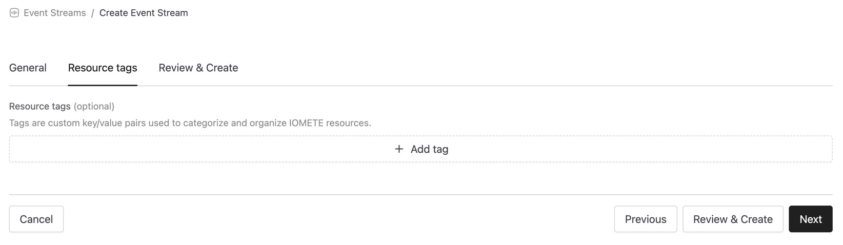 Resource tags | IOMETE