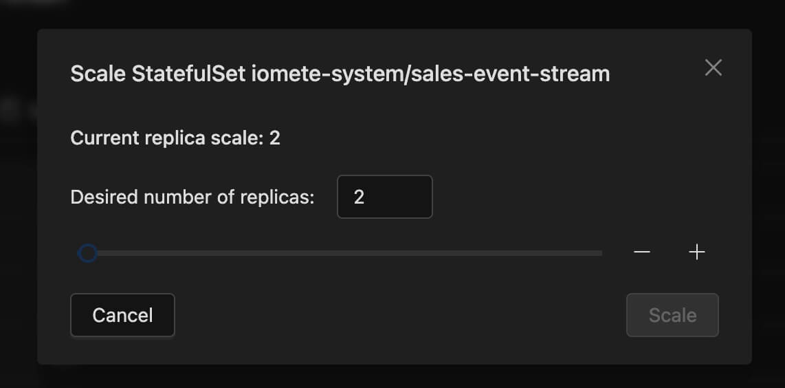 Scale Event Stream | IOMETE
