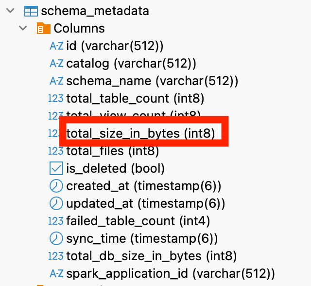 Schema Metadata | IOMETE