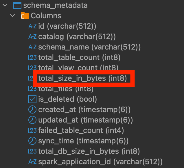 Schema Metadata | IOMETE