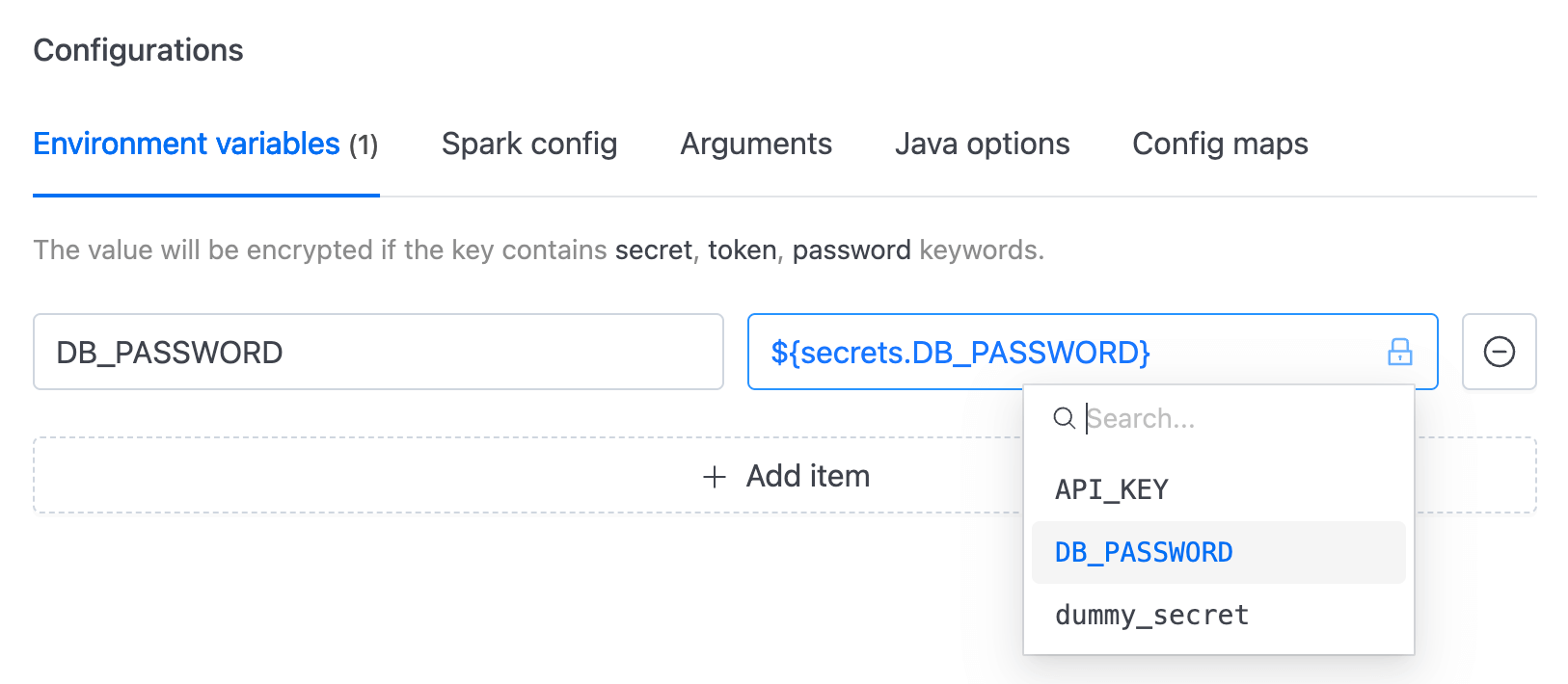 Secret Usage in Spark Job | IOMETE