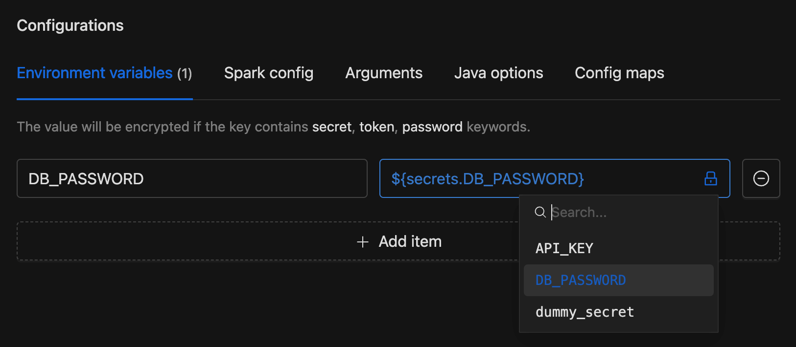 Secret Usage in Spark Job | IOMETE