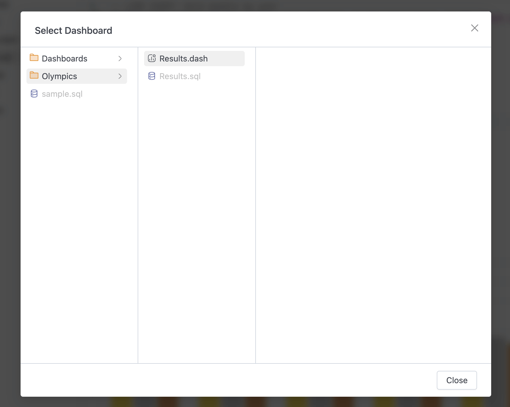 Select dashboard | IOMETE