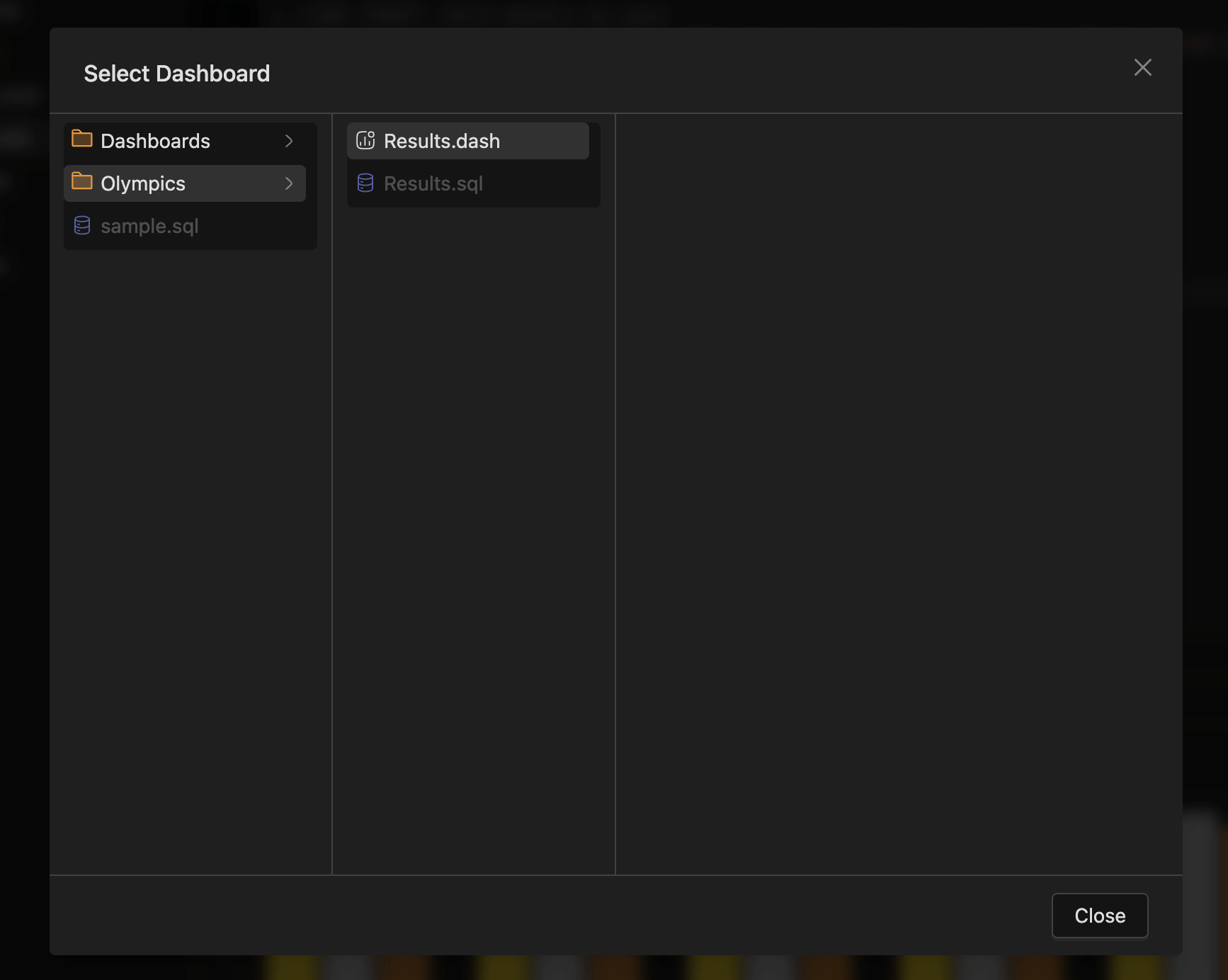 Select dashboard | IOMETE