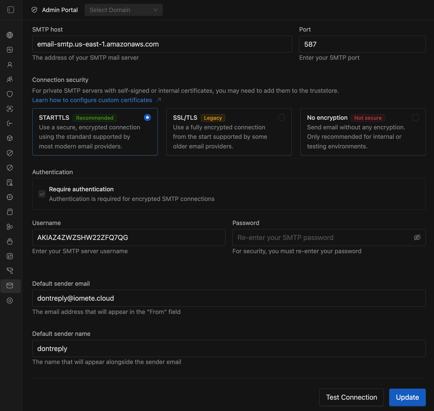 Configure SMTP | IOMETE