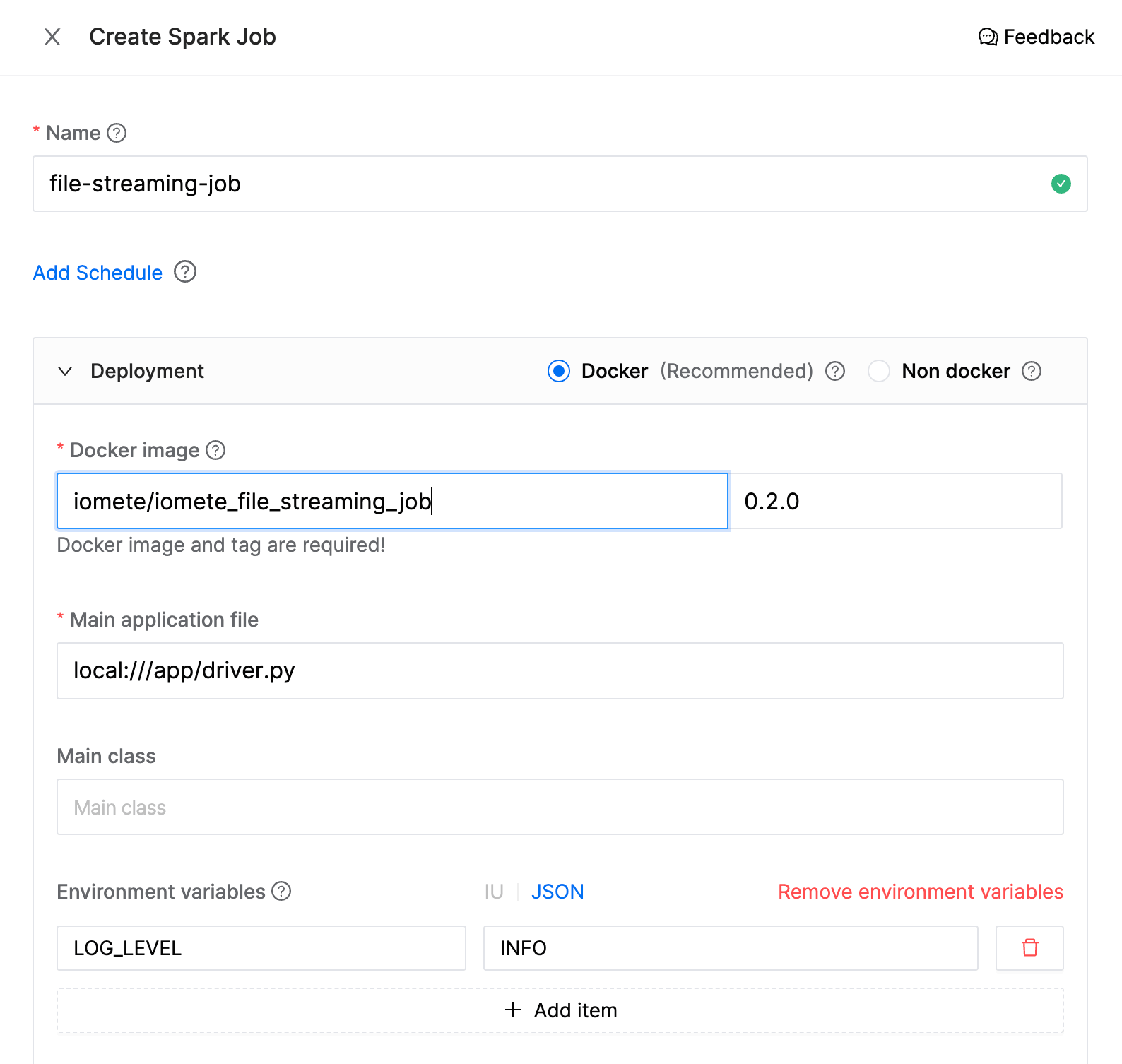 IOMETE Spark Jobs Create | IOMETE