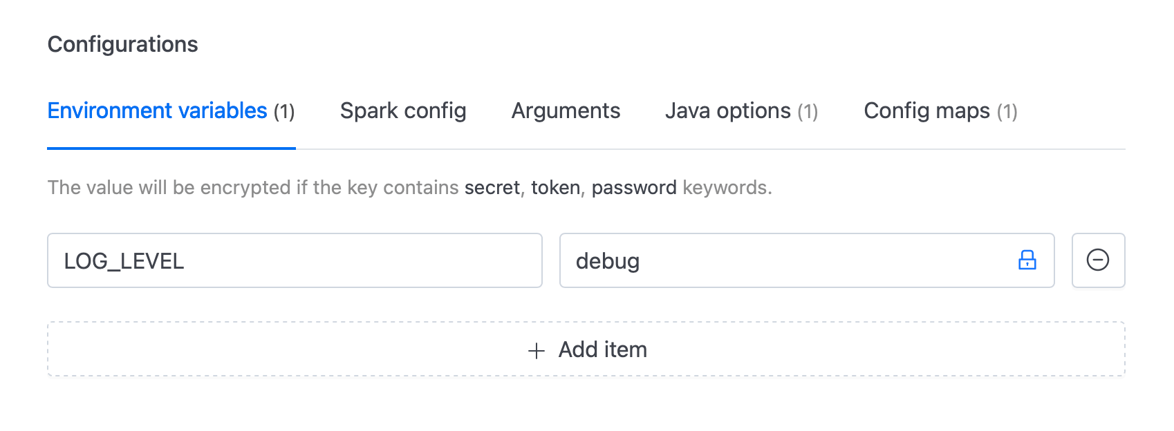 Logging environment variables | IOMETE