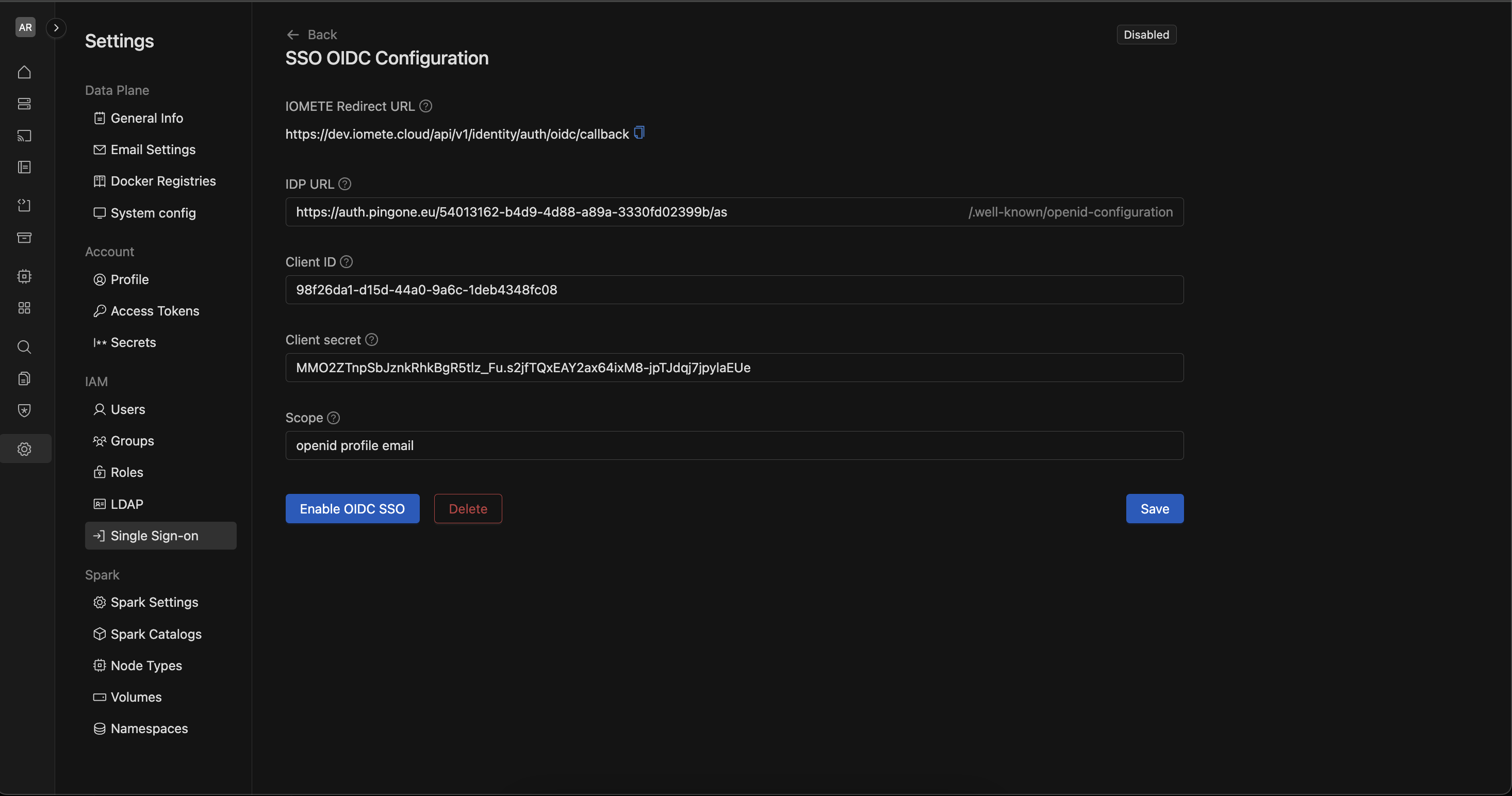 LDAP configuration | IOMETE