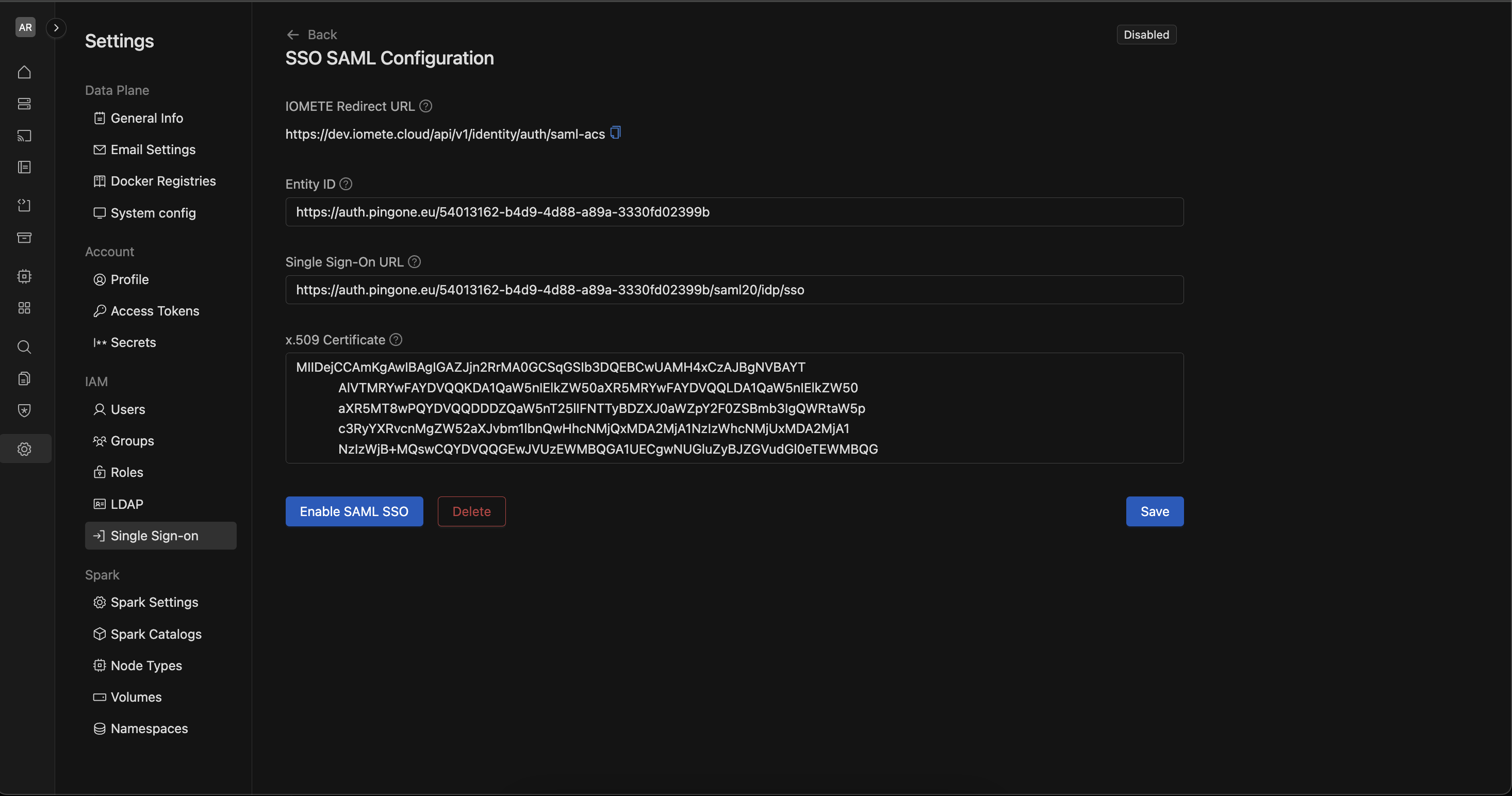 LDAP configuration | IOMETE