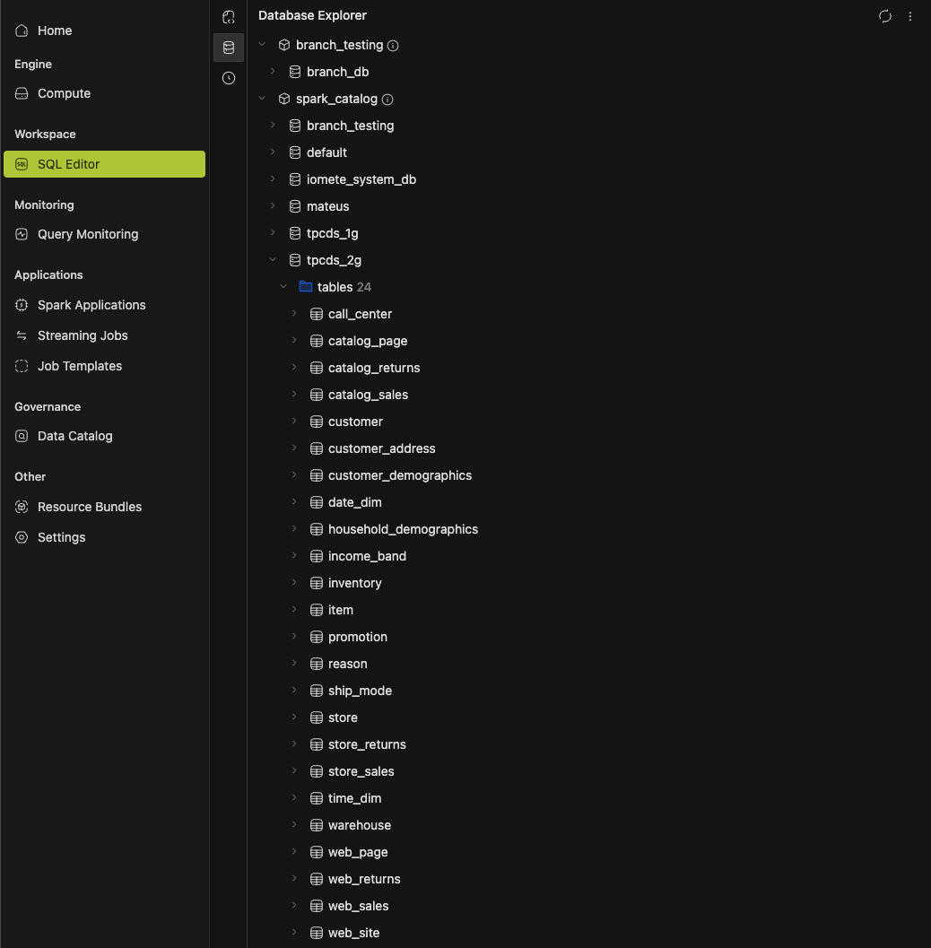 Tables Sorted | IOMETE