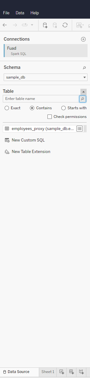 Tableau schema connector | IOMETE