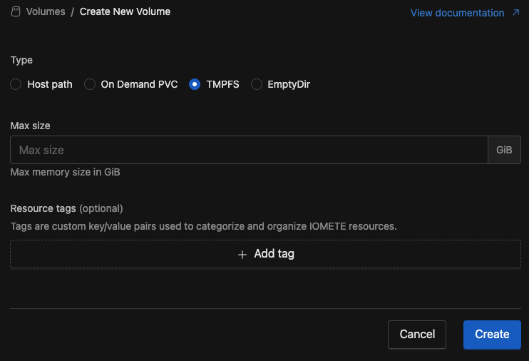 On Demand PVC create | IOMETE