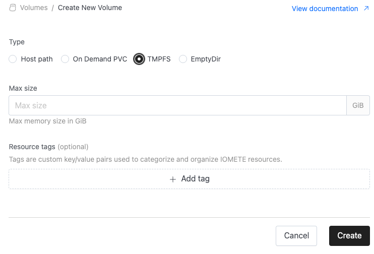 On Demand PVC create | IOMETE