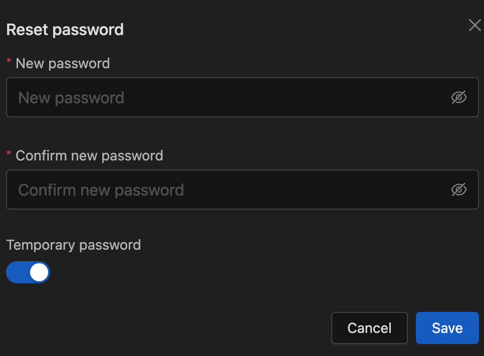 User actions | IOMETE
