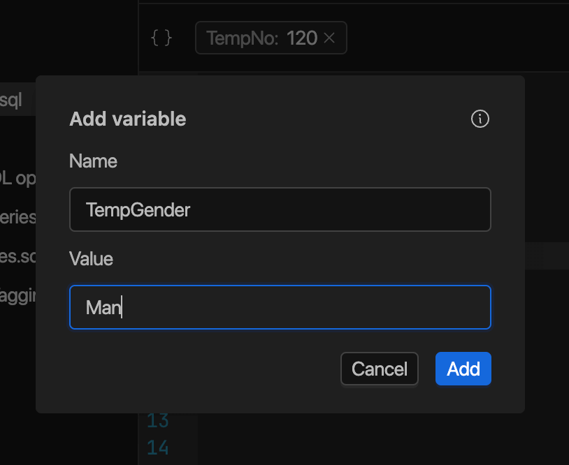 SQL Editor - Variable create | IOMETE
