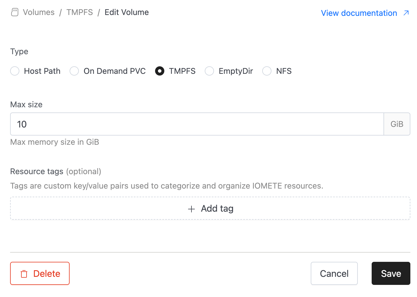 Node type delete | IOMETE
