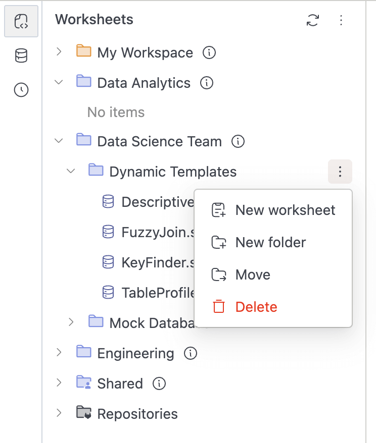 Folder Context Menu | IOMETE