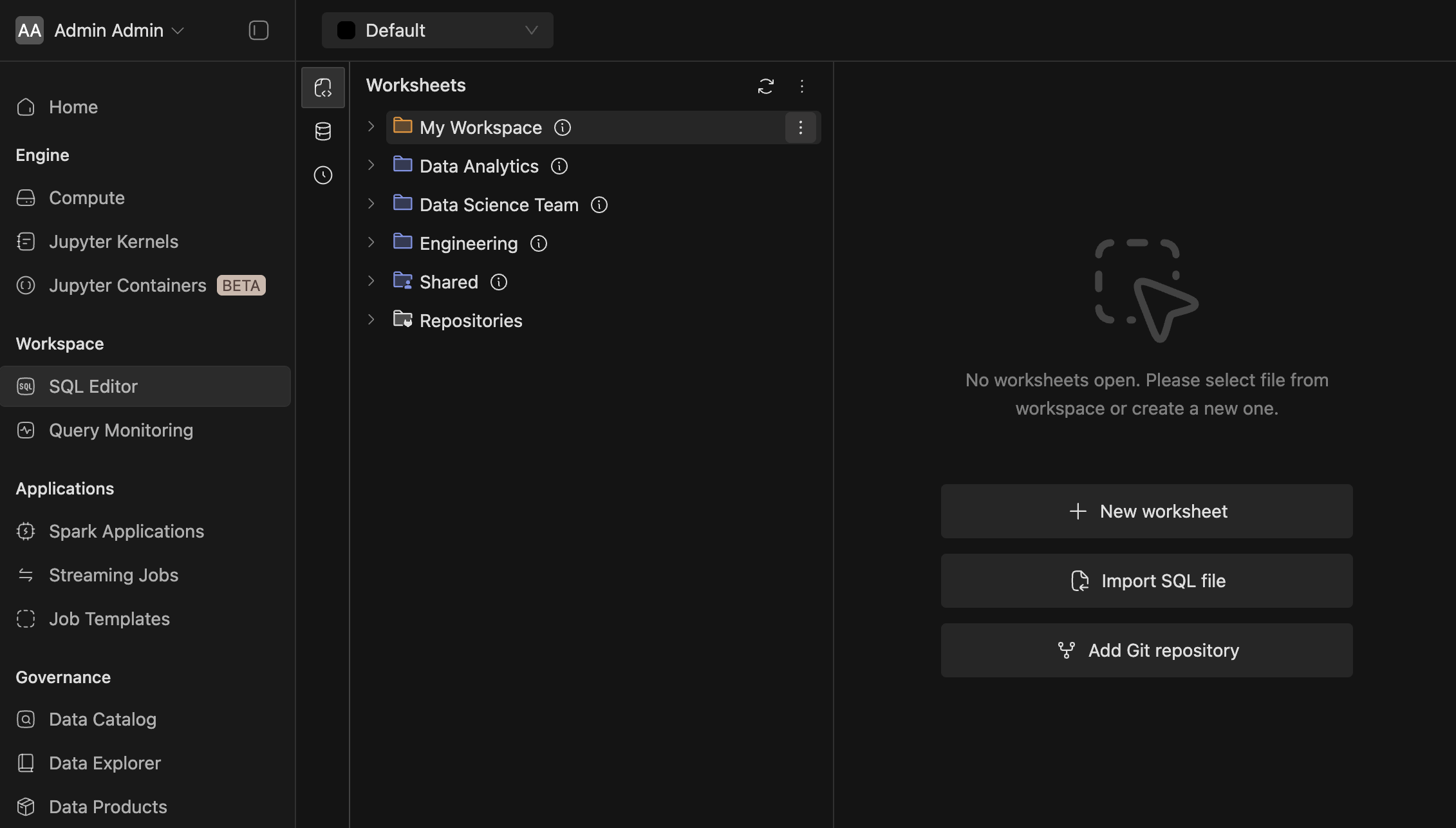 Workspaces List | IOMETE